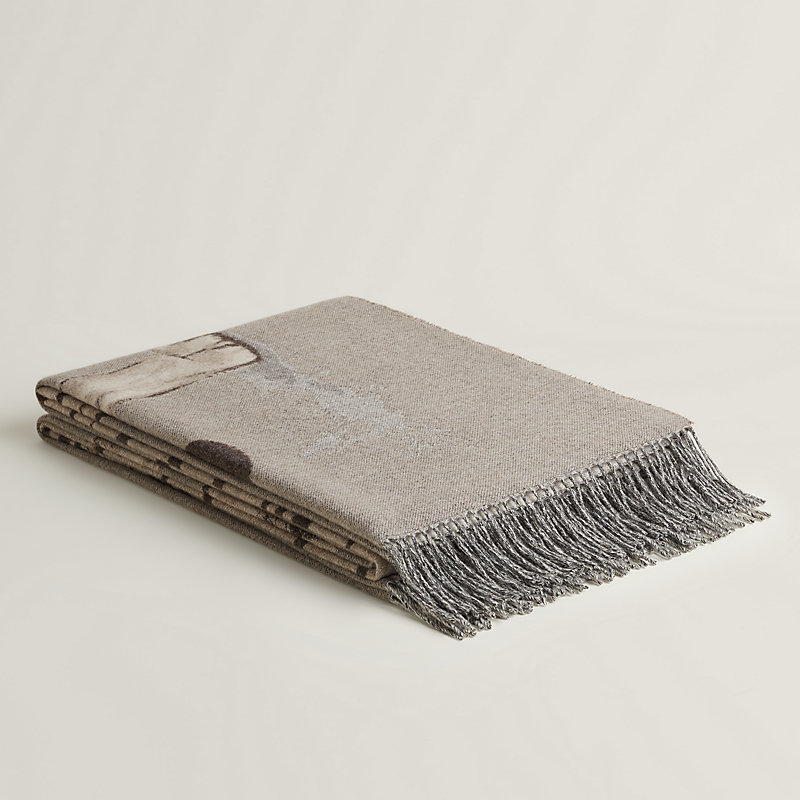 La Marche du Tigre blanket - Brown | Hermès USA